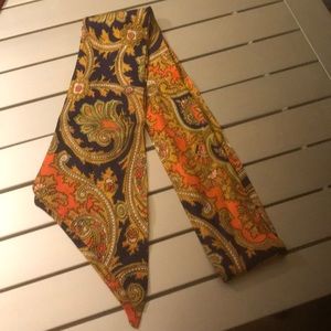 Women’s scarf - Lovely paisley print orange/green/black